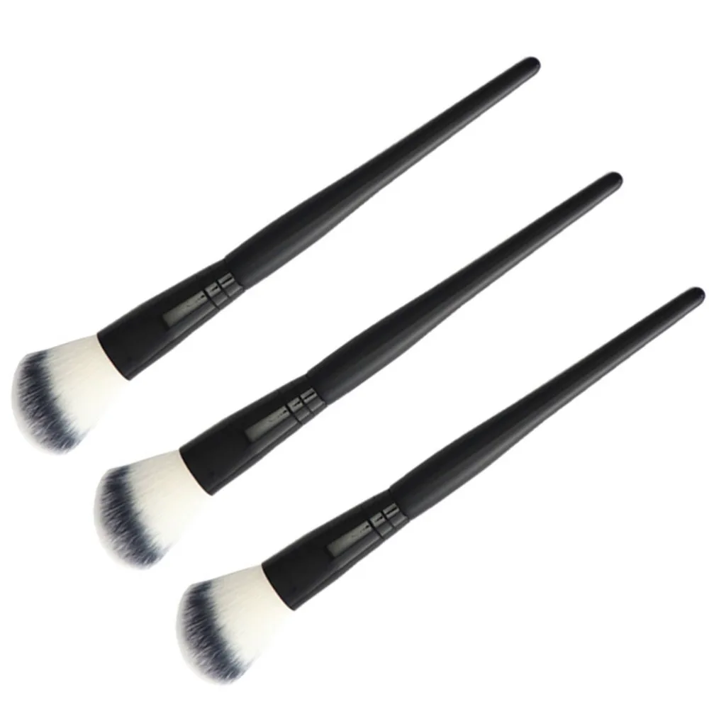 

3pcs Pointed Wooden Handle Blusher Makeup Brushes Powder Brush Beauty Cosmetic Tools