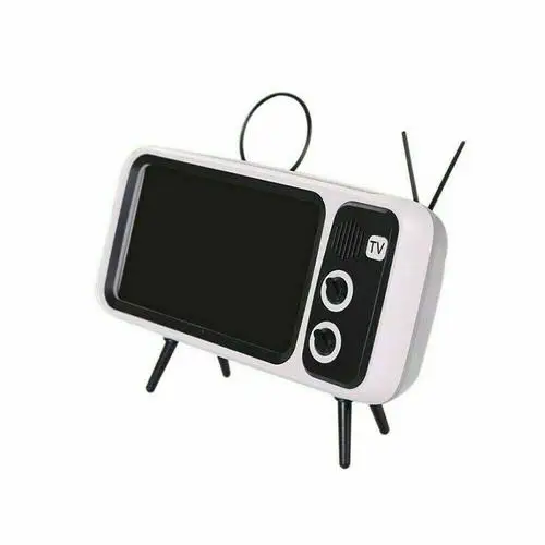 Gray 3 в 1 беспроводной Peaker Ретро ТВ мини портативный Bluetooth бас динамик держатель мобильного телефона стенд динамик ретро фоторамка подарок - Цвет: Gray