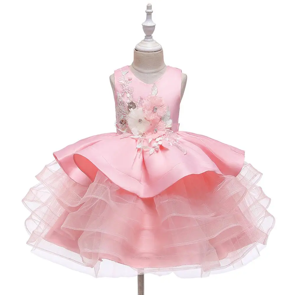 

2020 ElegantGirls Dress Wedding Party Princess Dress Casual Kids Clothes Dress Children's Vestidos For