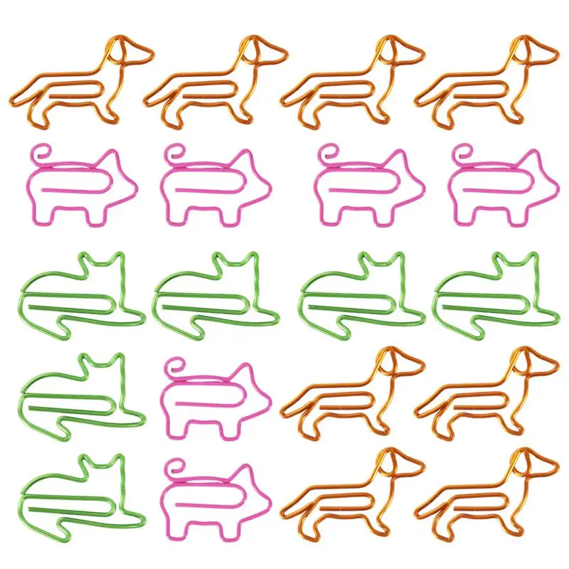 30 шт красочные в форме животных закладки клип файл зажимы держатель