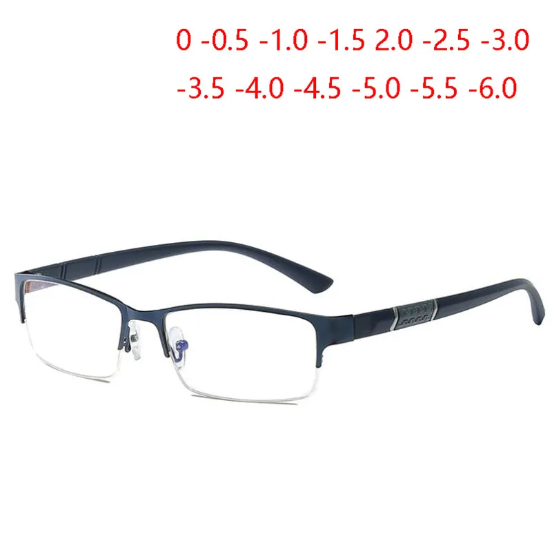 Очки для близорукости в полуметаллической оправе унисекс полимерные зеркальные