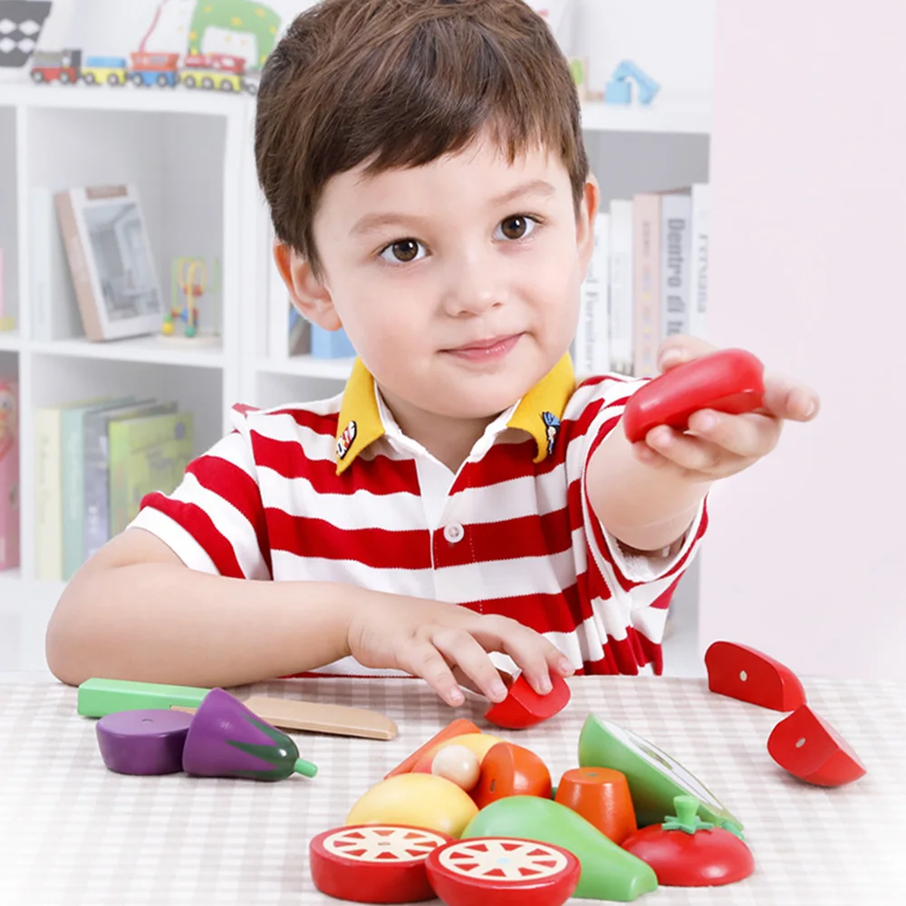 Деревянные детские Классические игрушки для игрушечной кухни резка магнитных