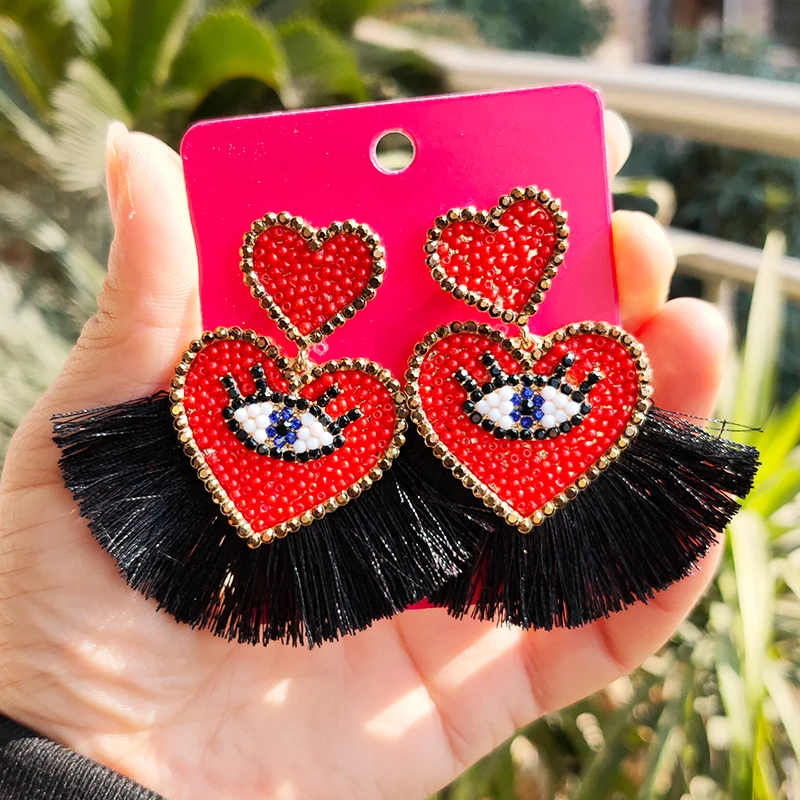 2020 новые женские серьги Модный кристалл бисер кисточка висячие ювелирные