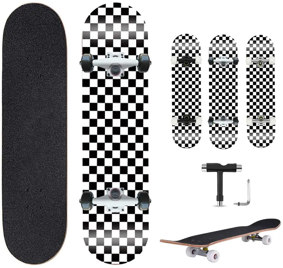 

Children Skateboard Audlts Double Upright Four Wheel Deck Board LongBoard Outdoor Sports 80*20CM