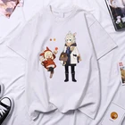 Футболка Harajuku Genshin Impact, забавные блузки и рубашки с коротким рукавом, летняя одежда, Женская и мужская одежда, готические футболки