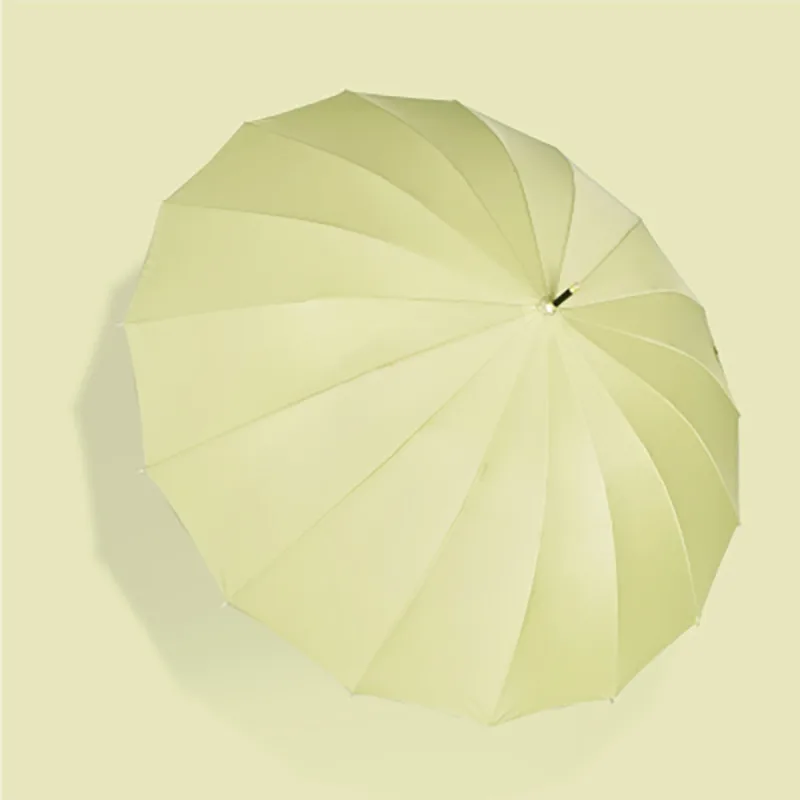 Curved Green Женский Ветрозащитный Зонт от дождя женский зонтик с длинной ручкой двойной складной зонтик De Mujer зазор 50RR069 - Цвет: Curved Green