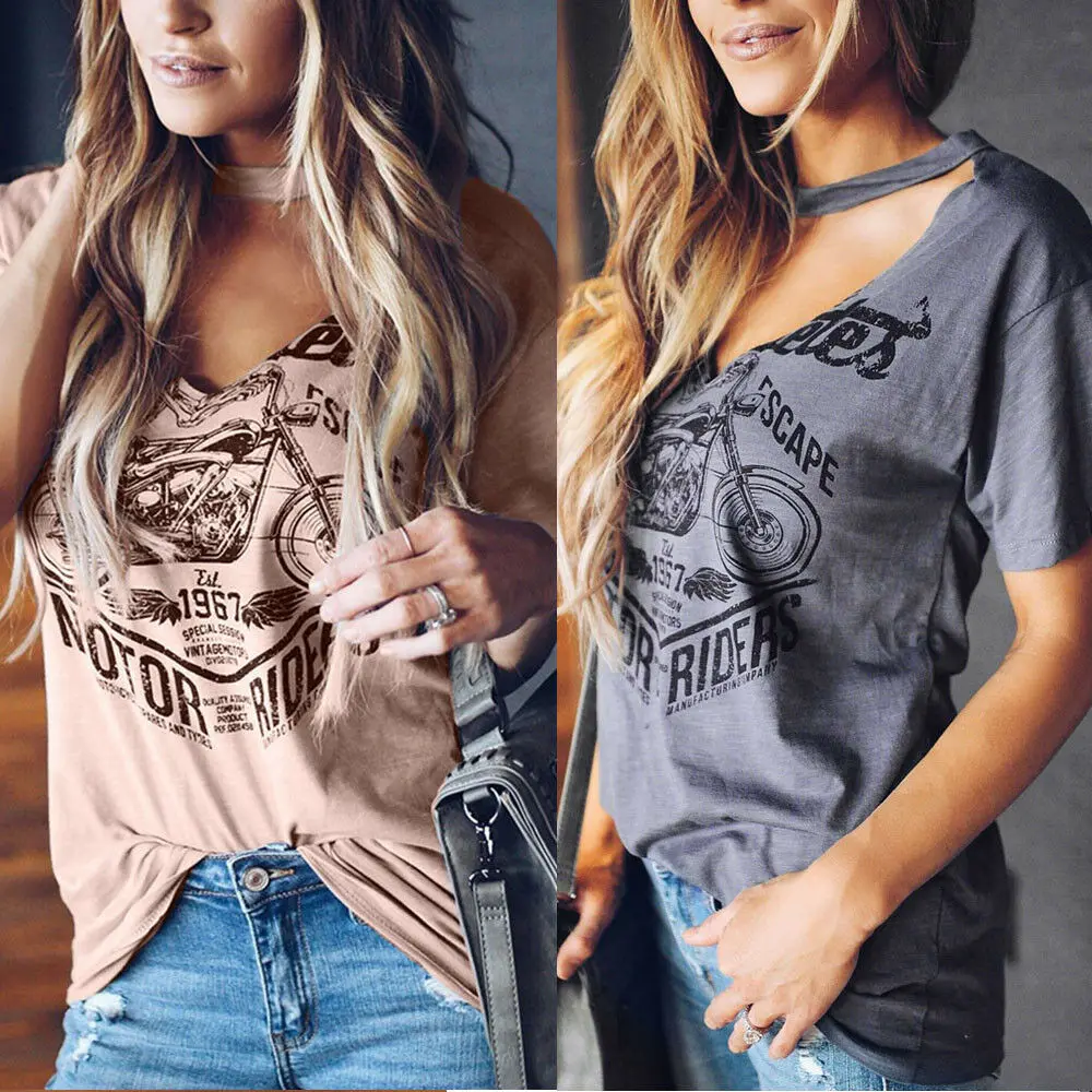 Женская блузка с коротким рукавом и V-образным вырезом | одежда