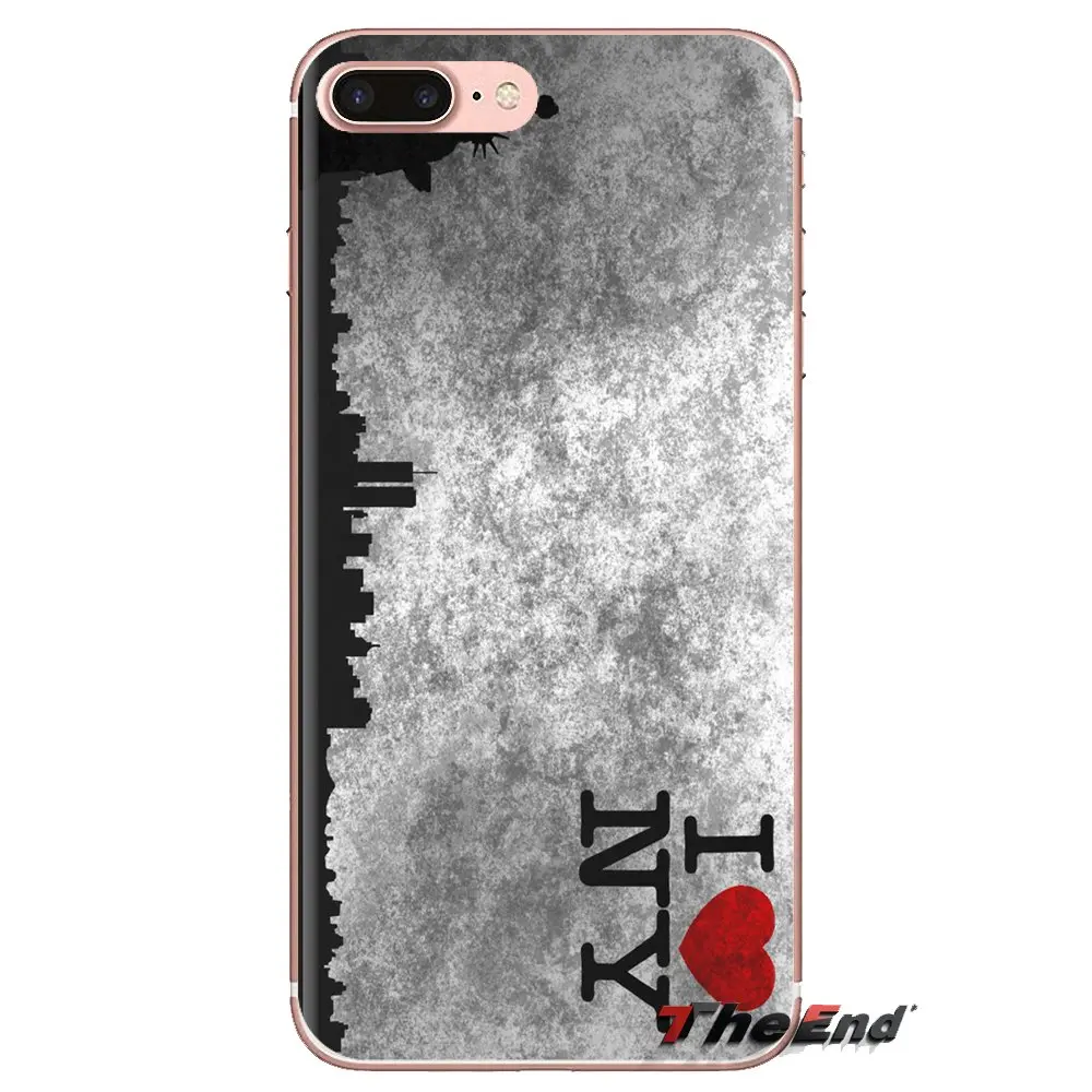 I Heart NY City New York Transparent Soft Shell Cases For iPod Touch Apple iPhone 4 4S 5 5S SE 5C 6 6S 7 8 X XR XS Plus MAX |