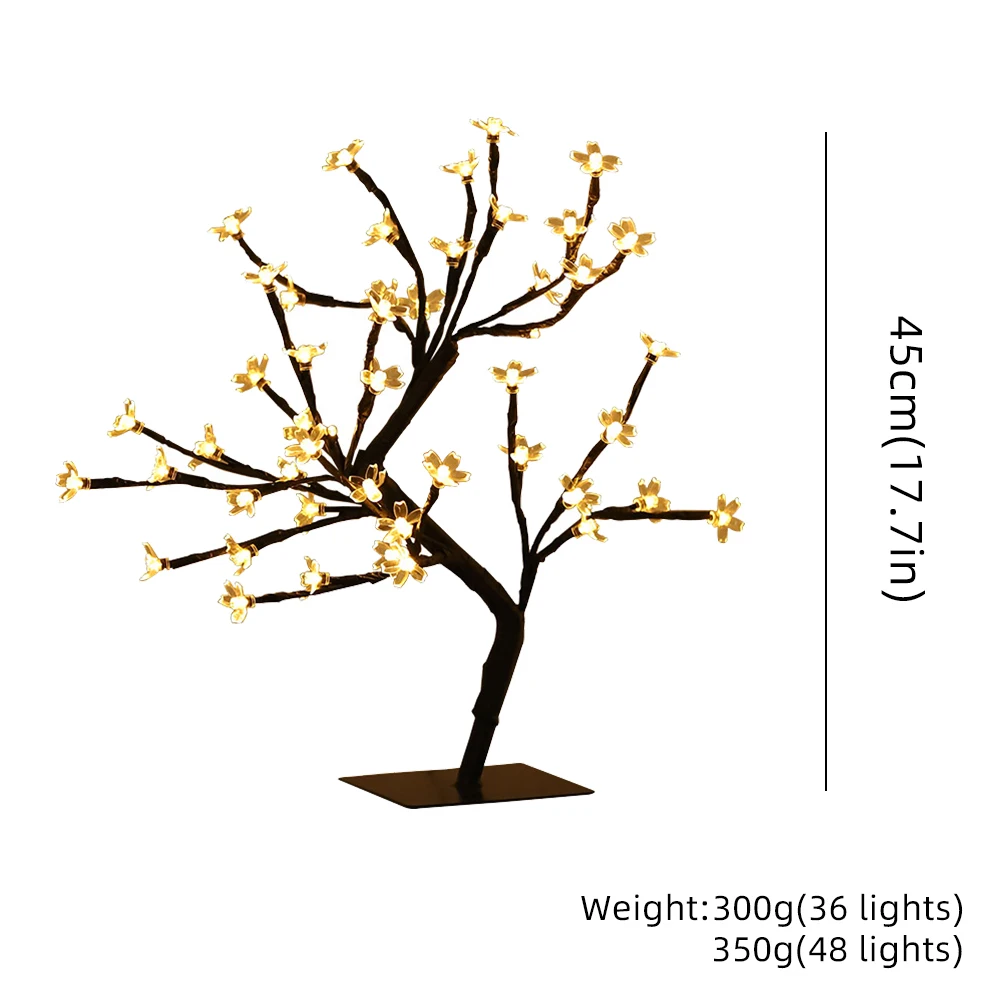 

36 Leds Ball Light Bonsai Tree Fairy Night Light Table Twig Lamp Home Shop Festival Home Party Wedding Decoration Gift Ornaments
