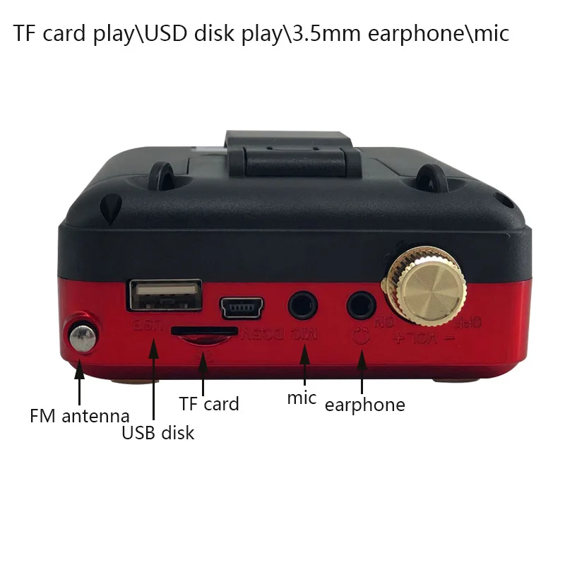 QS305 с 3 аккумуляторами 18650 Bluetooth Мегафон динамик TF USB FM радио функция звукозаписи
