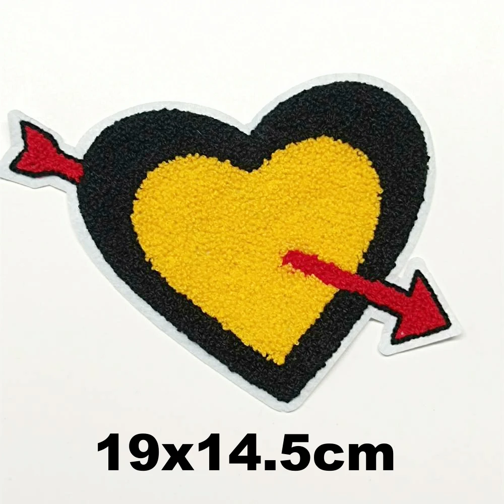 

DIY large embroidery big love heart animal cartoon patches for clothing QR-3245