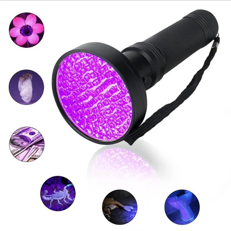 

Uv Led Flashlight Torch Lamp Light Lanterna AA Battery Single File Switch Aluminum Alloy Working Catch Scorpion & Sterilize 395