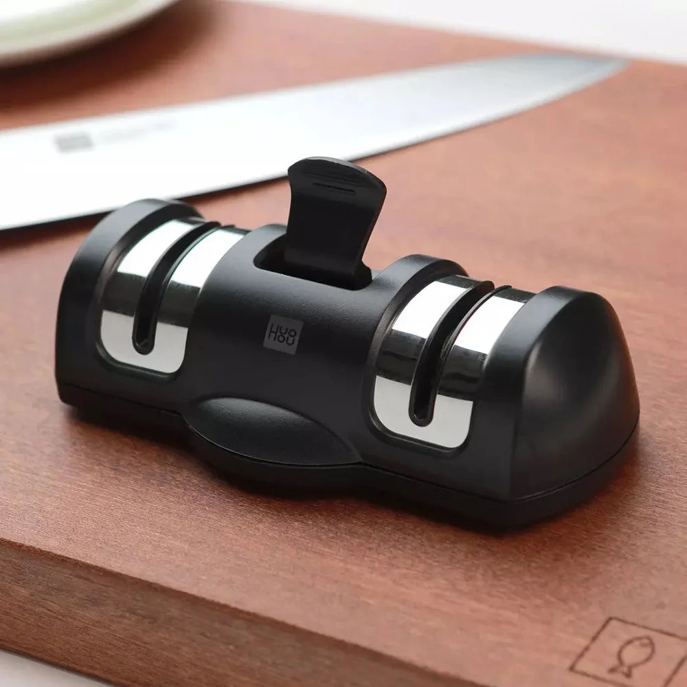 

HUOHOU Double Wheel Sharpener Convenient Sharpening Tool Kitchen Essential Tools Sharpen Quickly