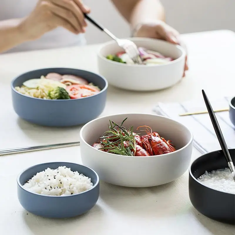 

Cocina Crockery Saladier Coconut Sauce Serving Noodles Korean Tigela Dinnerware Soup Ceramica Kitchen Dining Bar Ceramic Bowl