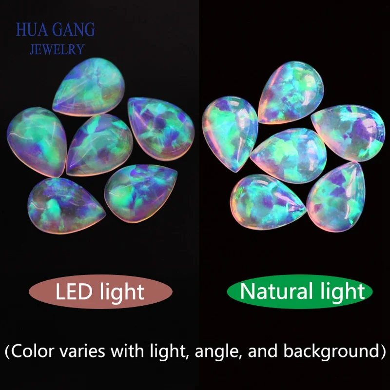 

Pear Shape Cabochon Synthetic Opal Flat Back FI04 Beads Synthetic Gemstones For Jewelry Making DIY 3x5~7x9mm Free Shipping