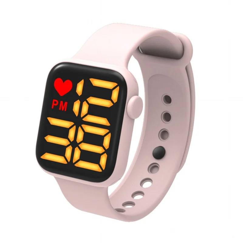 

Часы наручные женские электронные, светодиодные цифровые модные повседневные Простые с силиконовым ремешком, A001