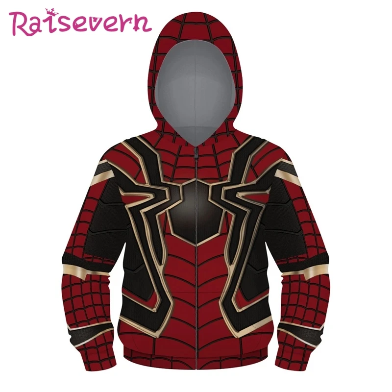 Marvel/Детские толстовки с 3D принтом куртки унисекс капюшоном и человеком пауком