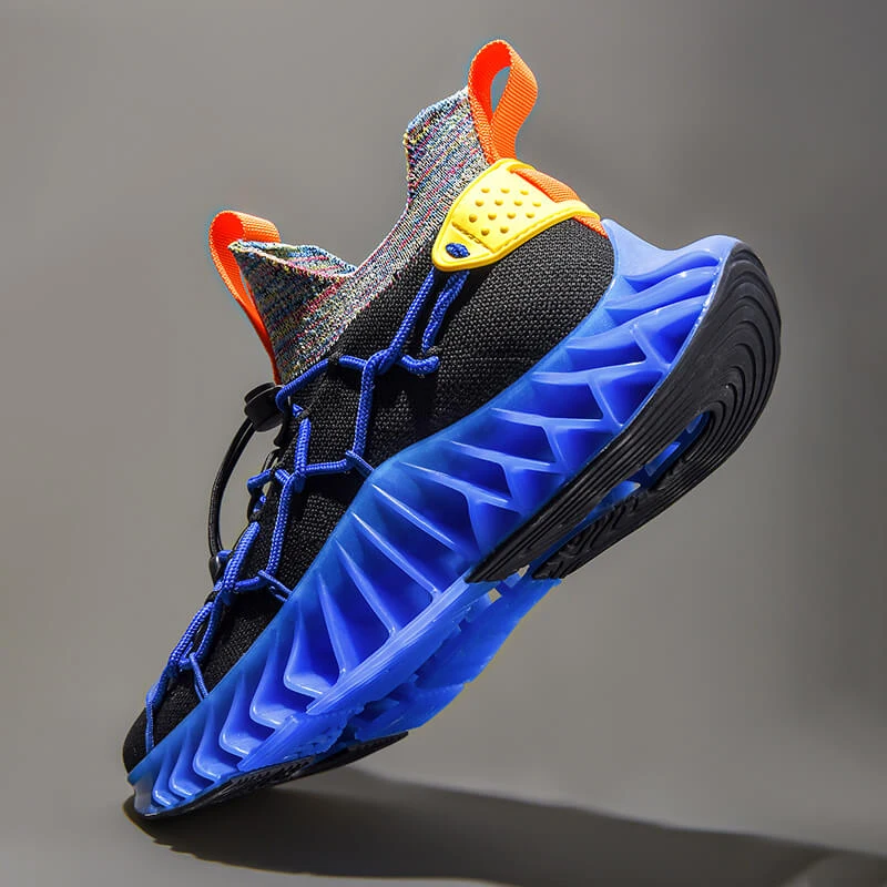 

New Men's Running Shoes Fashion Outdoor Sports Thick-soled Personalized Mesh Trend Design Meeting Outdoor Jogging Large Size