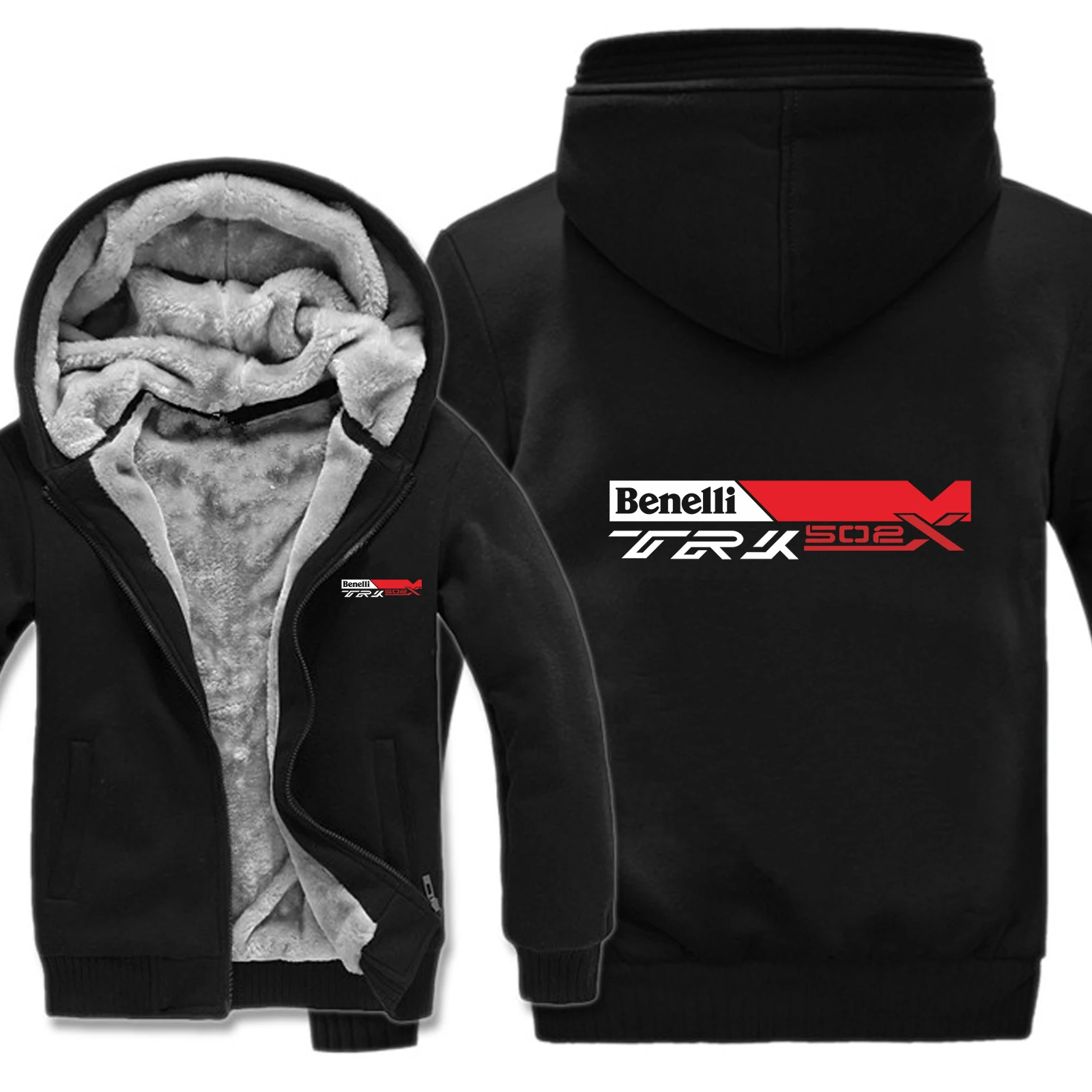 

2021 Benelli TRK 502X hoodies Cartoon Jacket Thicken Hoody Zipper Winter Fleece Benelli TRK 502X Sweatshirt