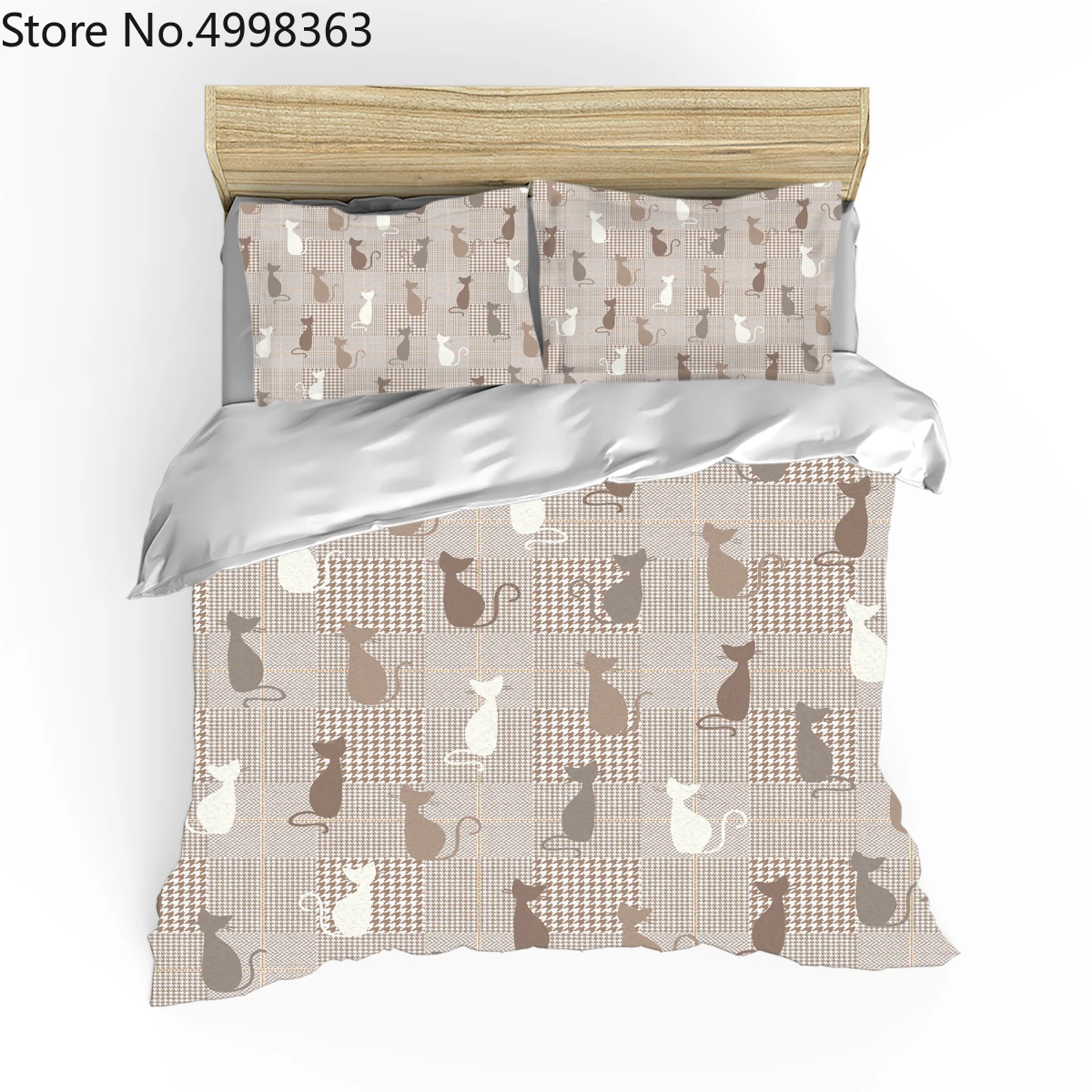 Комплекты постельного белья с милым котом 2/3 шт. покрывало для кровати