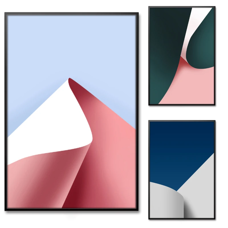 

Nordic Abstract Geometric Canvas Poster Color Splicing Painting Wall Art Modern Aesthetic Home Living Room Decoration Frameless