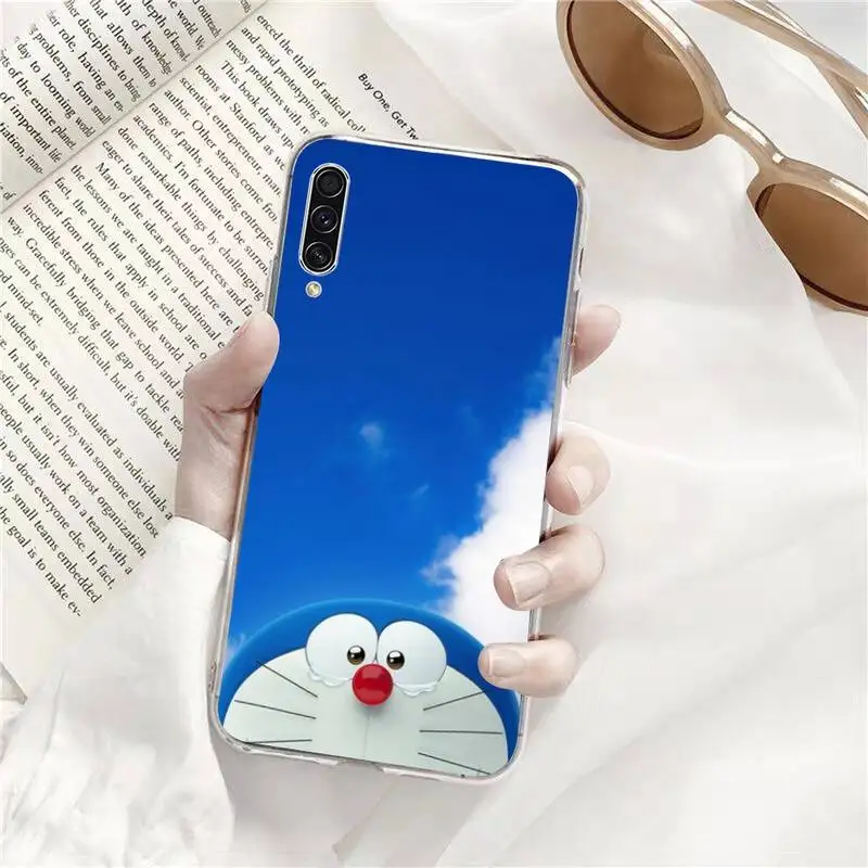 

Cute Doraemon Robot cat Phone Case Transparent for Samsung s9 s10 s20 Huawei honor P20 P30 P40 xiaomi note mi 8 9 pro lite plus