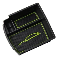 car styling accessories 1pcs plastic interior armrest storage box organizer case container tray for hyundai kona 2017 2018