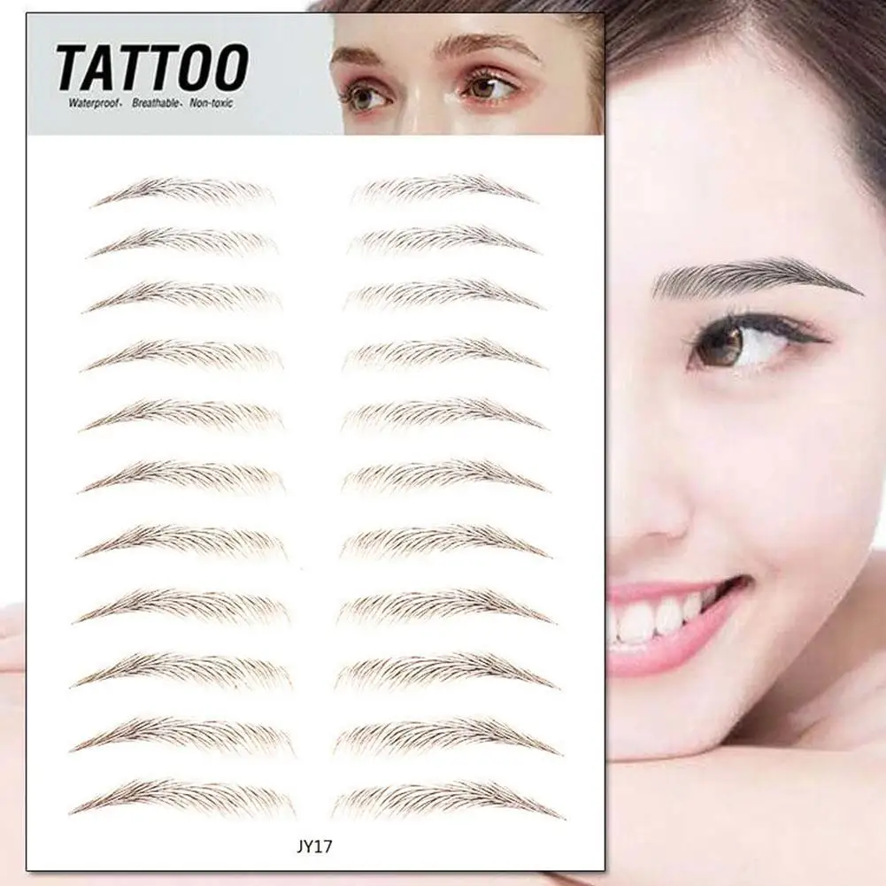 

Hair Like Eyebrows Makeup Waterproof Eyebrow Tattoo Eyebrow Natural Sticker Fake Long Stickers Lasting Cosmetics B8H7