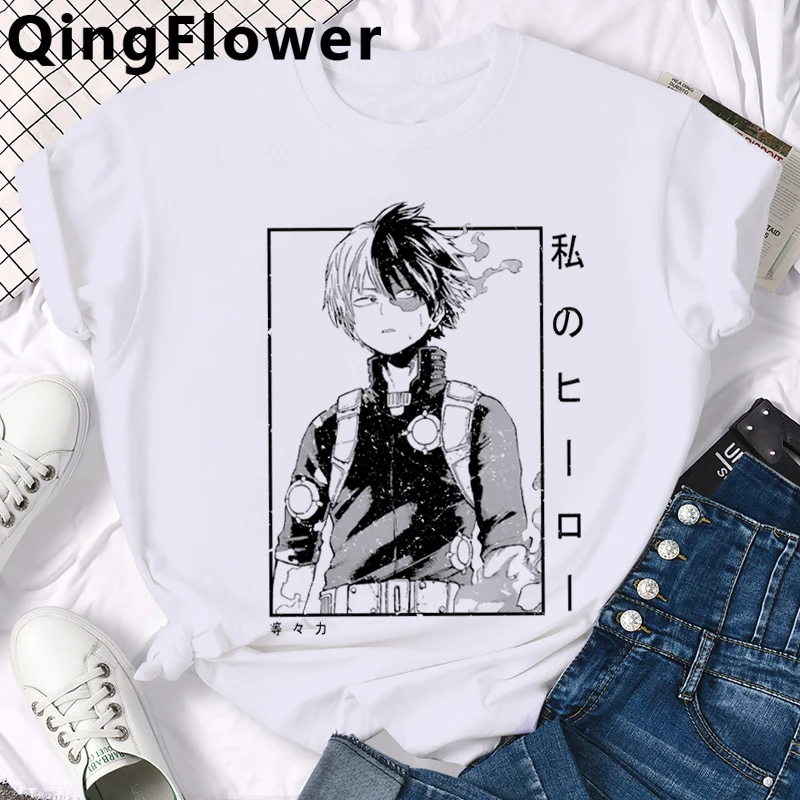 Футболка мужская с аниме Моя геройская Академия милая рубашка Тодороки топ Bakugou