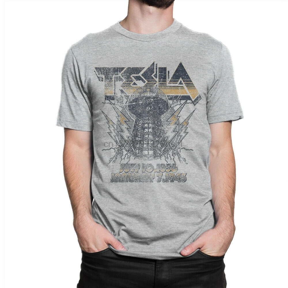 Винтажная Футболка Nikola Tesla хлопковая футболка премиум класса|Мужские футболки| |