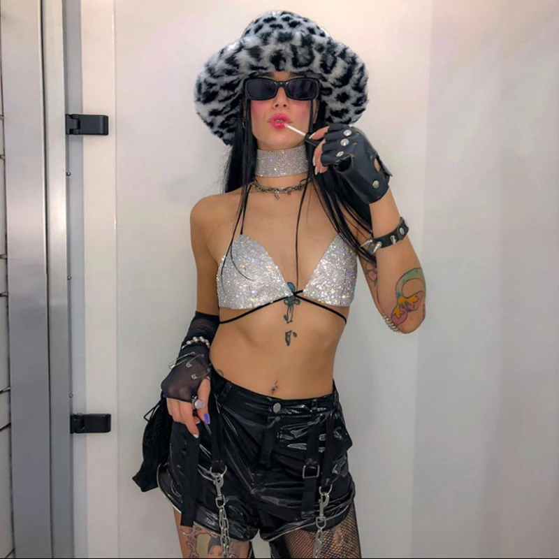 Новые музыкальные платье с коротким и широким для ночных клубов Бикини Блестящий