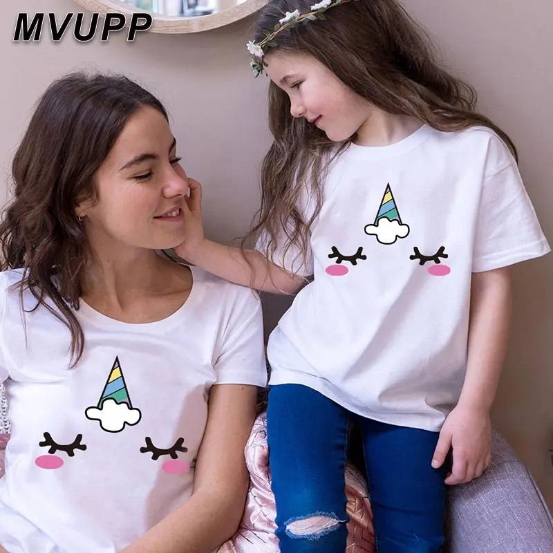 Милая семейная одежда для мамы и девочки детские топы новая летняя хлопковая