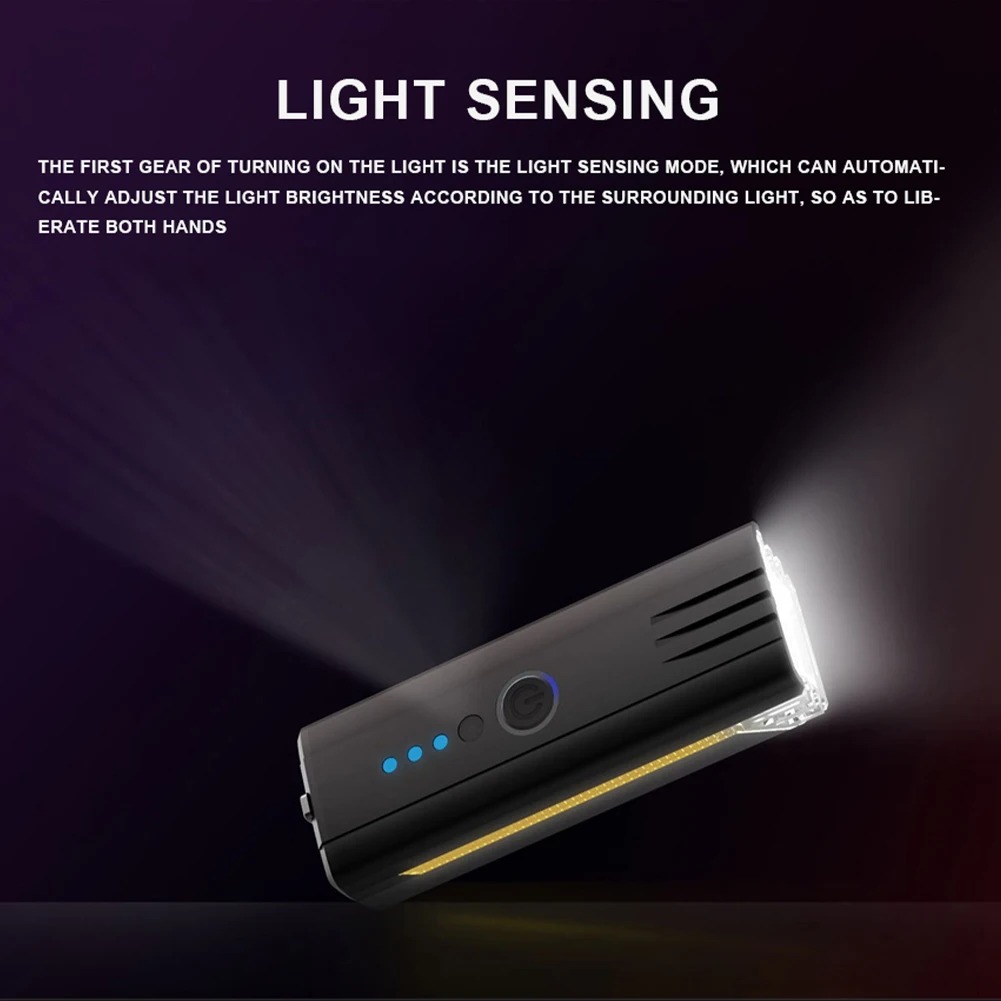 

400 Lumens Smart Bicycle Front Light Set USB Rechargeable 800 Lumen LED Head Light With Horn Bike Lamp Cycling FlashLight