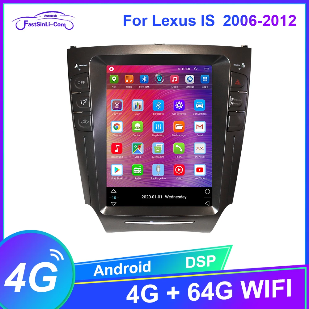 Автомагнитола на Android мультимедийный плеер с вертикальным экраном для Lexus IS IS250