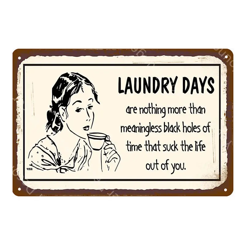 YD6428EI Laundry Cleaning Metal Signs Kitchen Herb Garden Poster Wall Plaque Vintage Painting Plate For Shop Home Bath Room Decor YI-100 - Цвет: YD6428EI