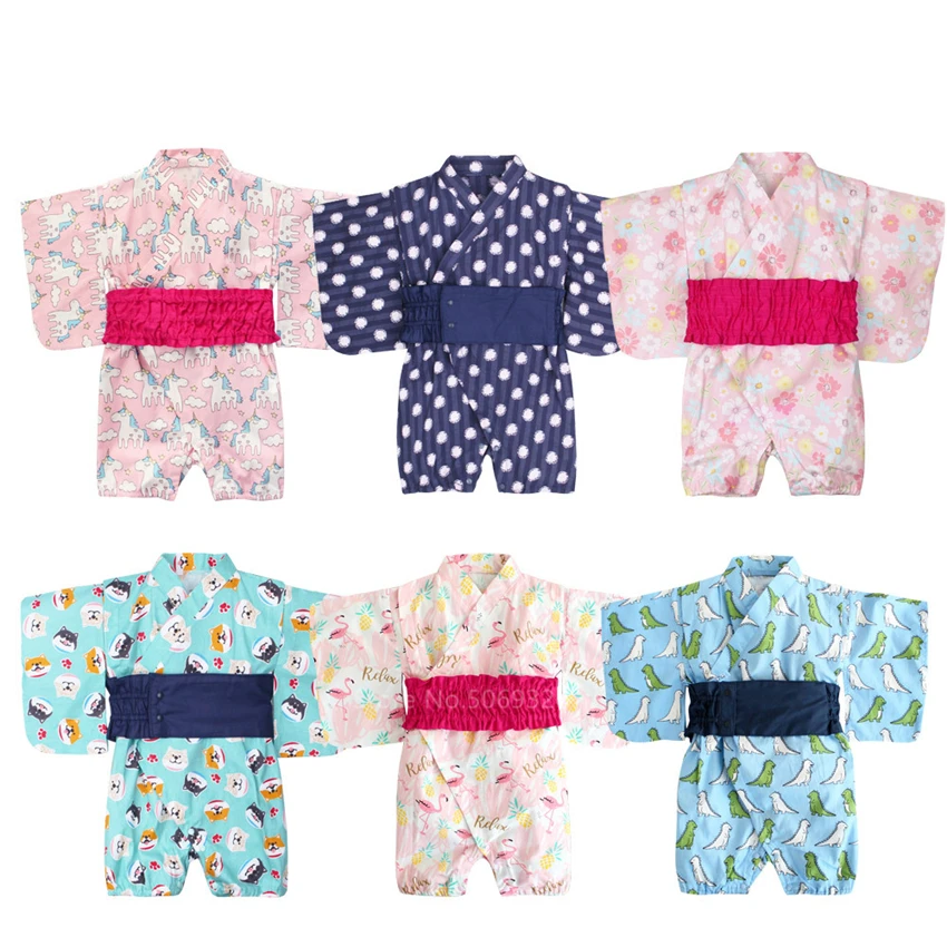 Традиционная одежда в японском стиле Yukata Детский комбинезон для маленьких