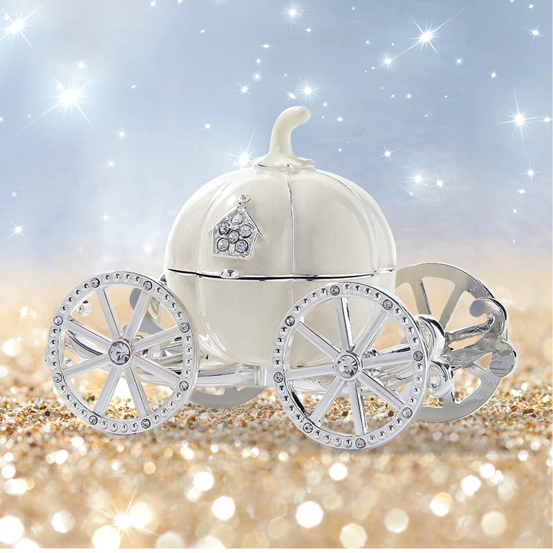 

Pumpkin Car Jewelry Box Women Heart Shaped Photo Frame Home Decoration Storage Boxes Europe Birthday Gift Desktop Ornament Model