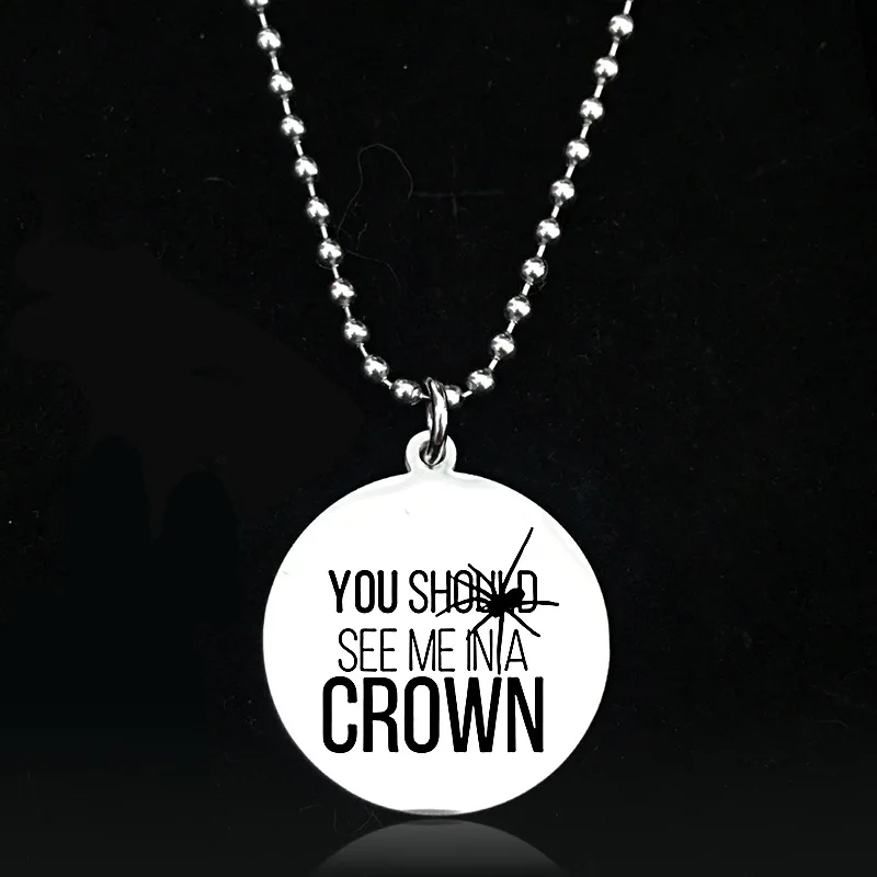 Billie Eilish ожерелье из нержавеющей стали с кулоном круглая цепочка для поклонников