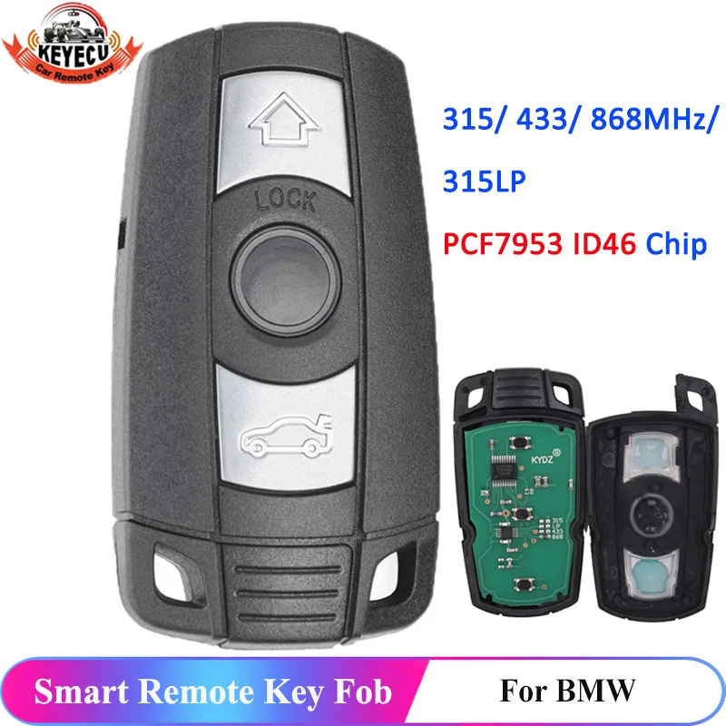 Плата KEYECU KYDZ Smart Remote Key с 3 кнопками 315 МГц/433 МГц/315LP/ 868 МГц PCF7953 ID46 для BMW CAS3 + 1 5 7 Series X5