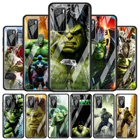 hulk marvel hero for huawei p40 p30 pro plus p20 p10 lite p smart z 2021 2020 2019 luxury tempered glass phone case
