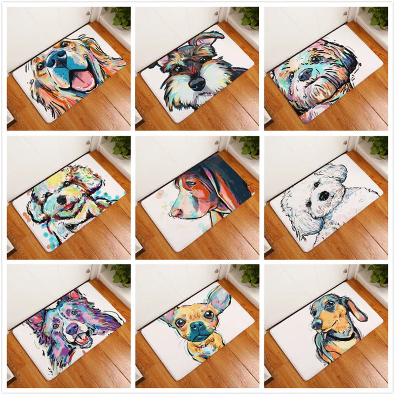 40x60 см Рисунок собаки фланелевые коврики для ванной из пены с эффектом памяти