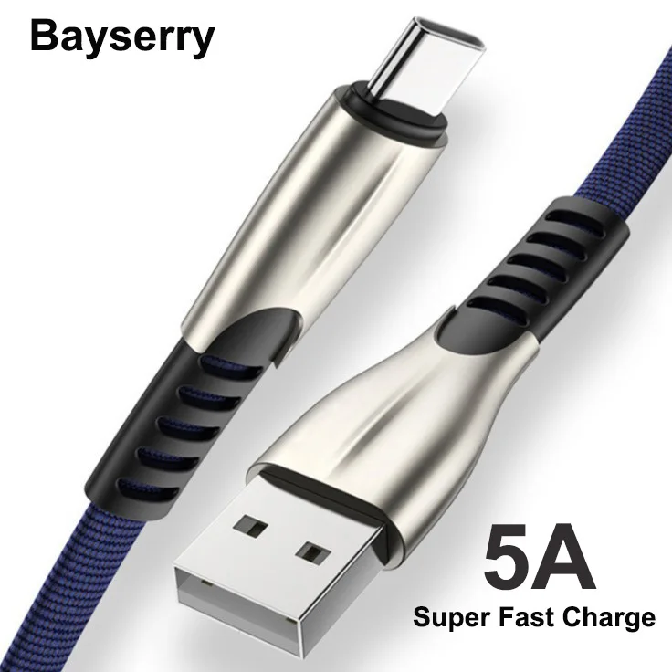 5A кабель с разъемом USB Type C для Samsung S21 S20 Quick Charge 3 0 зарядки на борту самолета