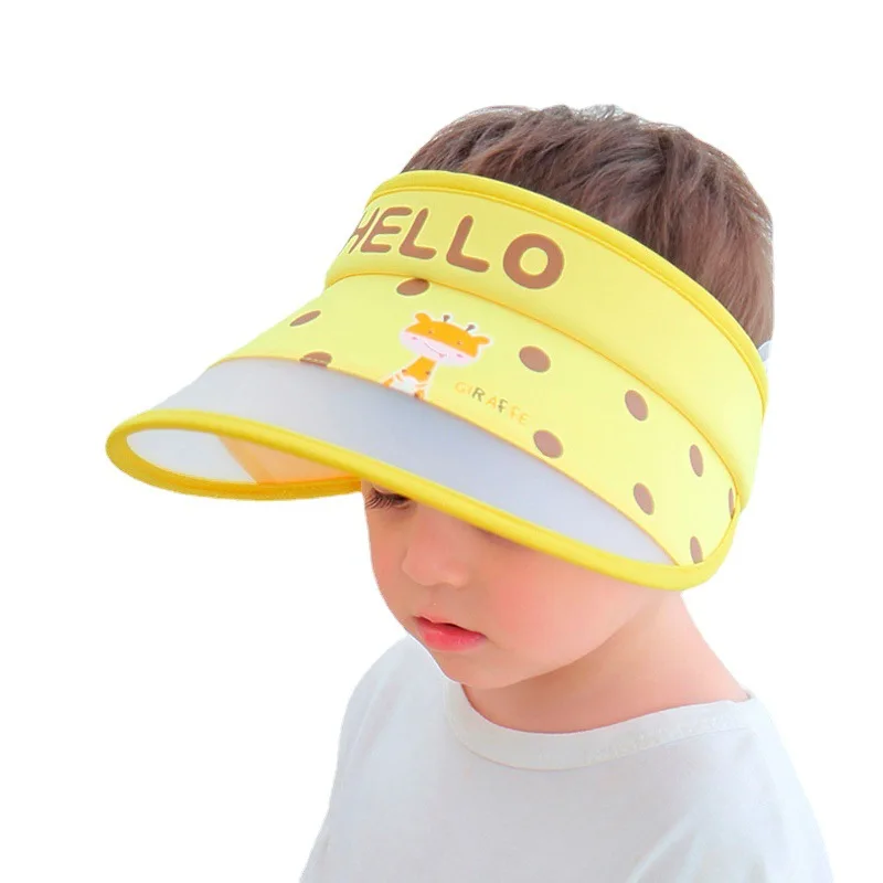 

New Cartoon Baby Boys Sun Hats Baby Girls Summer Beach Caps Kids Empty Top Hat with Cute Children's Outdoor Cap