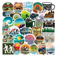 103050pcs adventure travel sticker outdoor camping waterproof for suitcase laptop skateboard motor car decal stickers kid toy