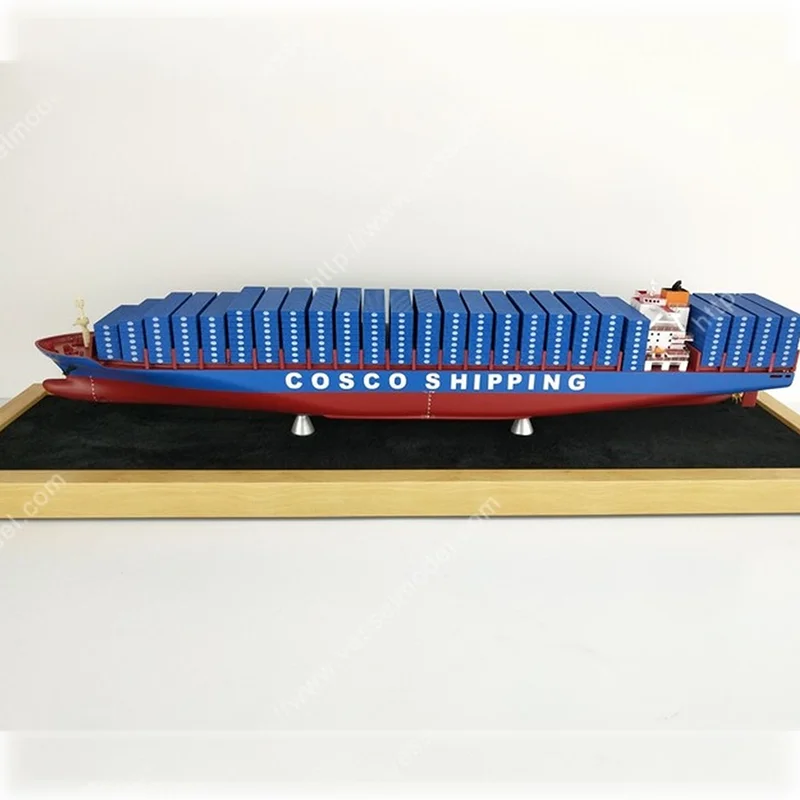 

Customized 65cm Container Ship Model Rosewood Base Ship Model Static Display Present