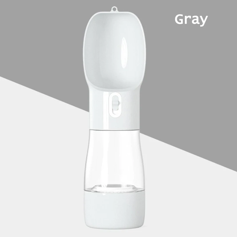 Gray Портативный собака бутылка для воды для путешествий для собак Еда воды миска для кормления питья и отдыха на природе, кот диспенсер для воды 500 мл товары для домашних животных - Цвет: Gray