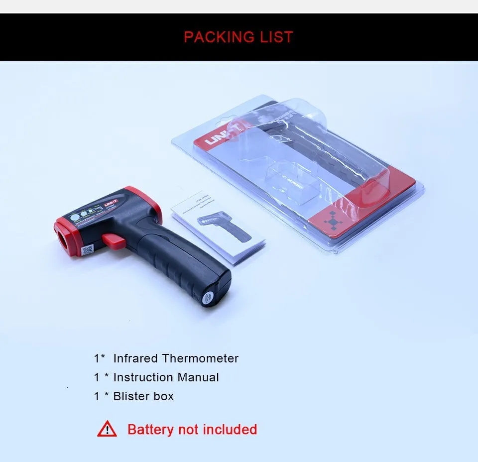 UNI-T UT300A/300C/300 S Бесконтактный лазерный Инфракрасный цифровой Инфракрасный термометр пистолет с ЖК-дисплеем измеритель температуры