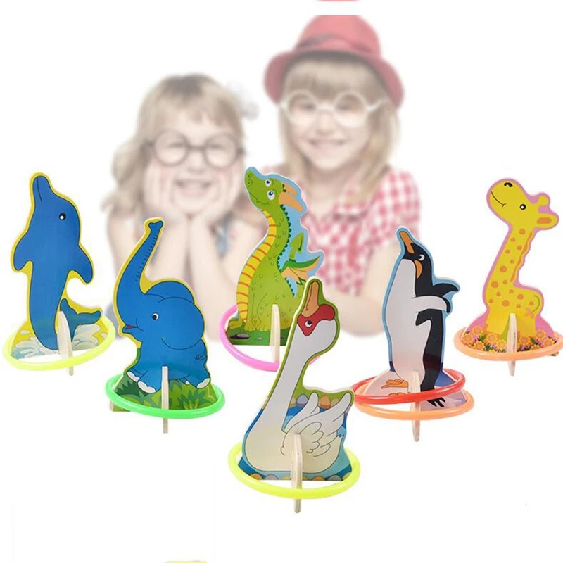 Children Funny Toy Throwing Loops Outdoor Parent-Child Interactive High Quality Safety Wooden Puzzle Cartoon Ring Game | Игрушки и хобби