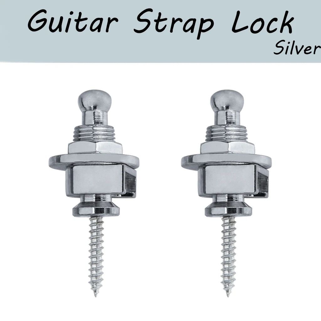Электрический акустический гитарный ремешок Блокировка кнопки винт музыкальные