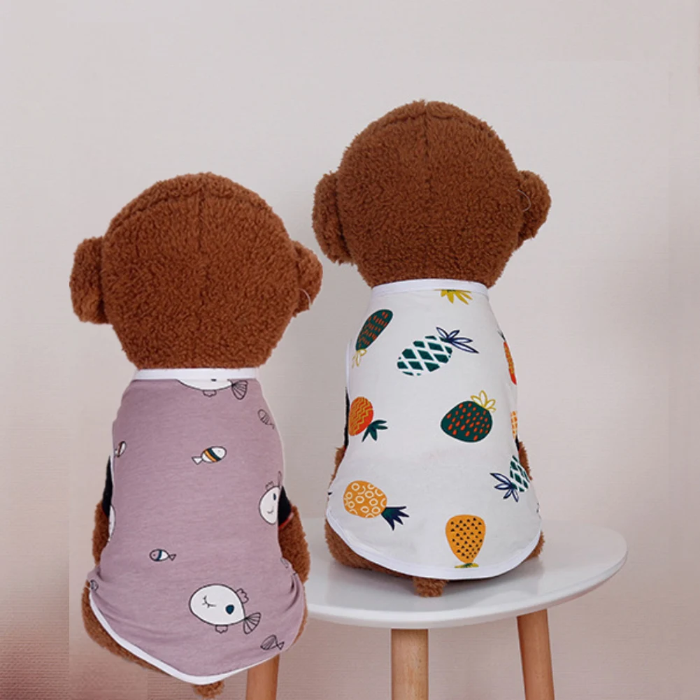 

2pcs Pet Dog Clothes Summer Puppy Pet Clothing Dog Vest Shirt Winter Warm Dogs Pets Clothing Breathable Anti-tidal Card Vest